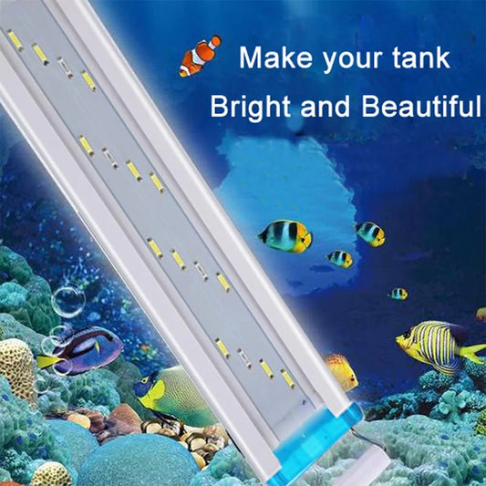 3-Color Aquarium Led Lamp for Aquascaping Fishbowl Lighting18-58Cm Wrgb Aquarium Lighting Decor with Clip Fish Tank Accessories